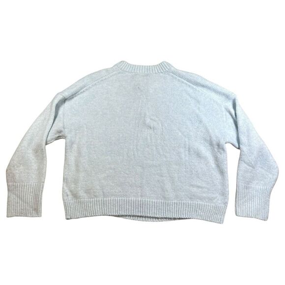 Abercrombie & Fitch Light Blue Tight Knit Pullover Sweater Oversized Size Large - Picture 6 of 6